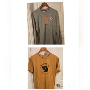 NWT Bundle - Fjall Raven Men's Sweater and Tshirt Size M